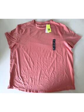 All in Motion Pink Soft Stretch UPF 50+ Crew Tee Men Size XL